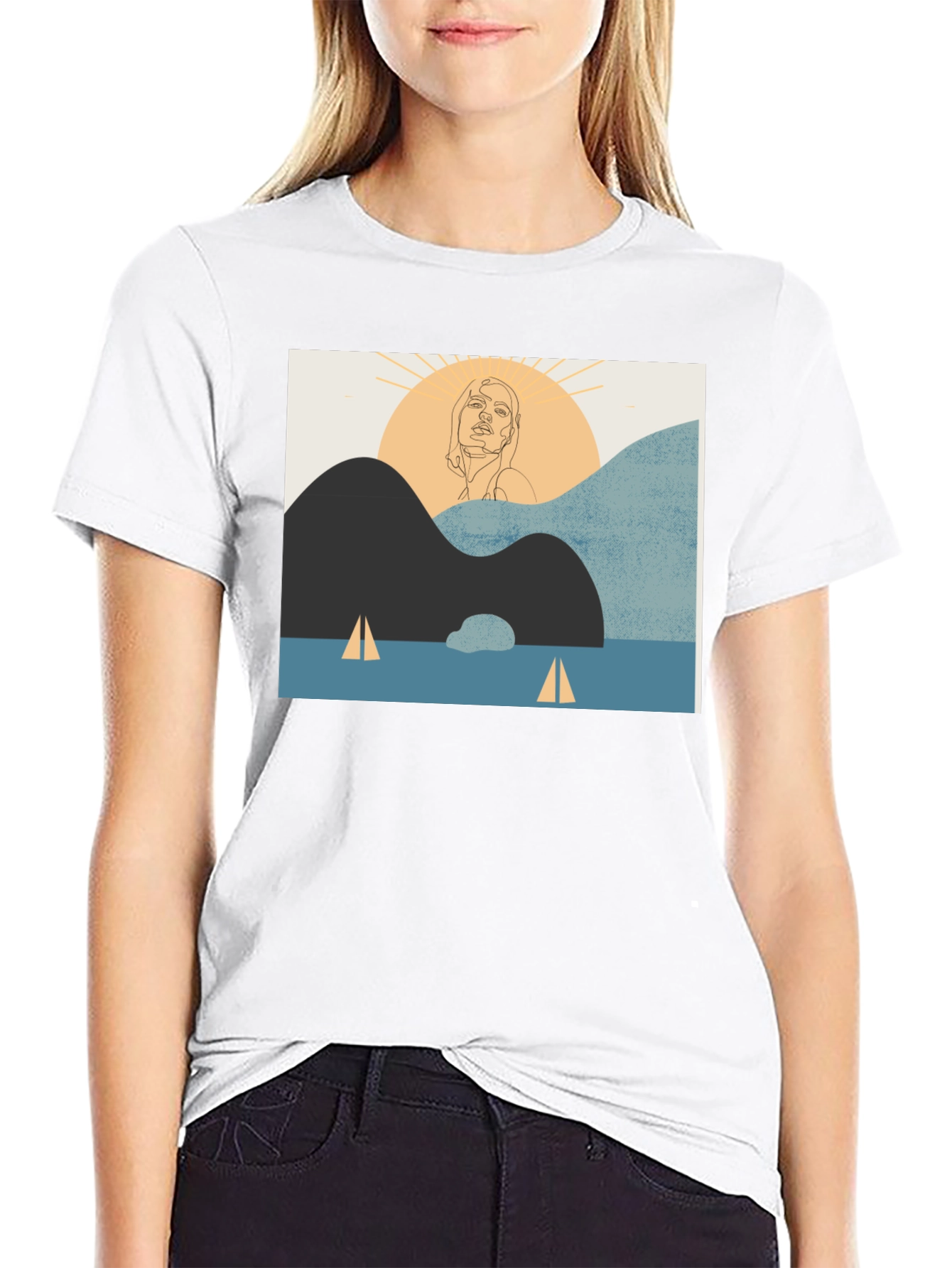 Modern Art Graphic Tee - Unisex Black T-Shirt