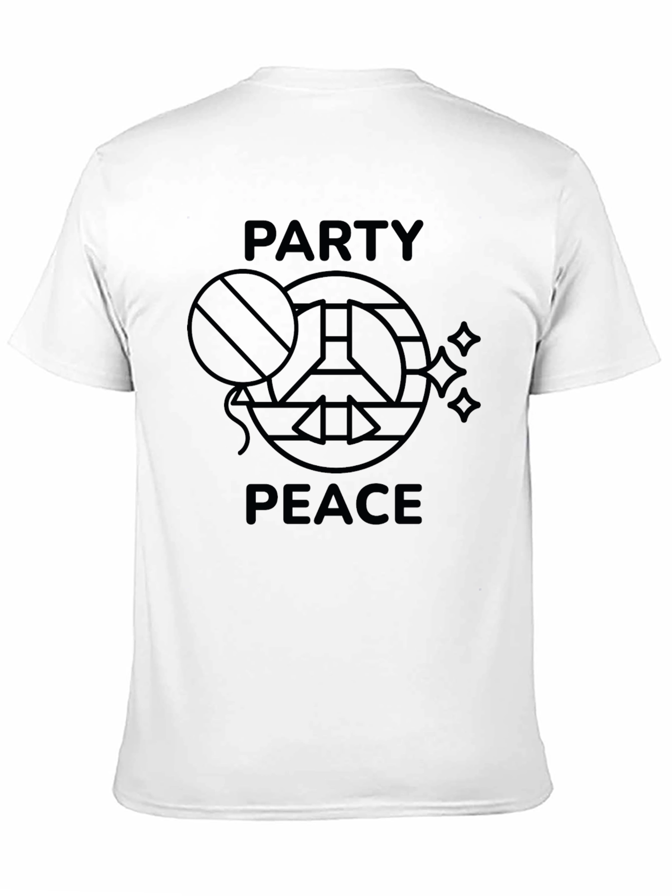 Party Peace T-Shirt - Black Graphic Tee