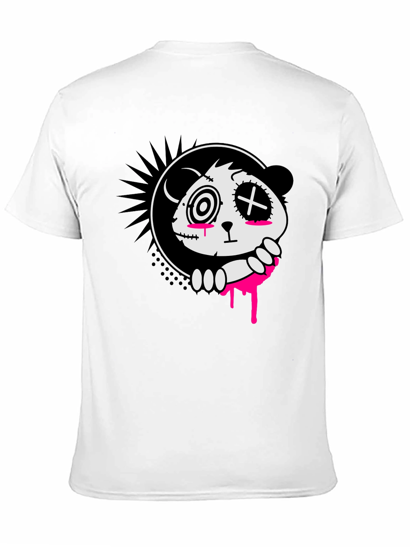 Creepy Cute Panda Graphic Tee - Black