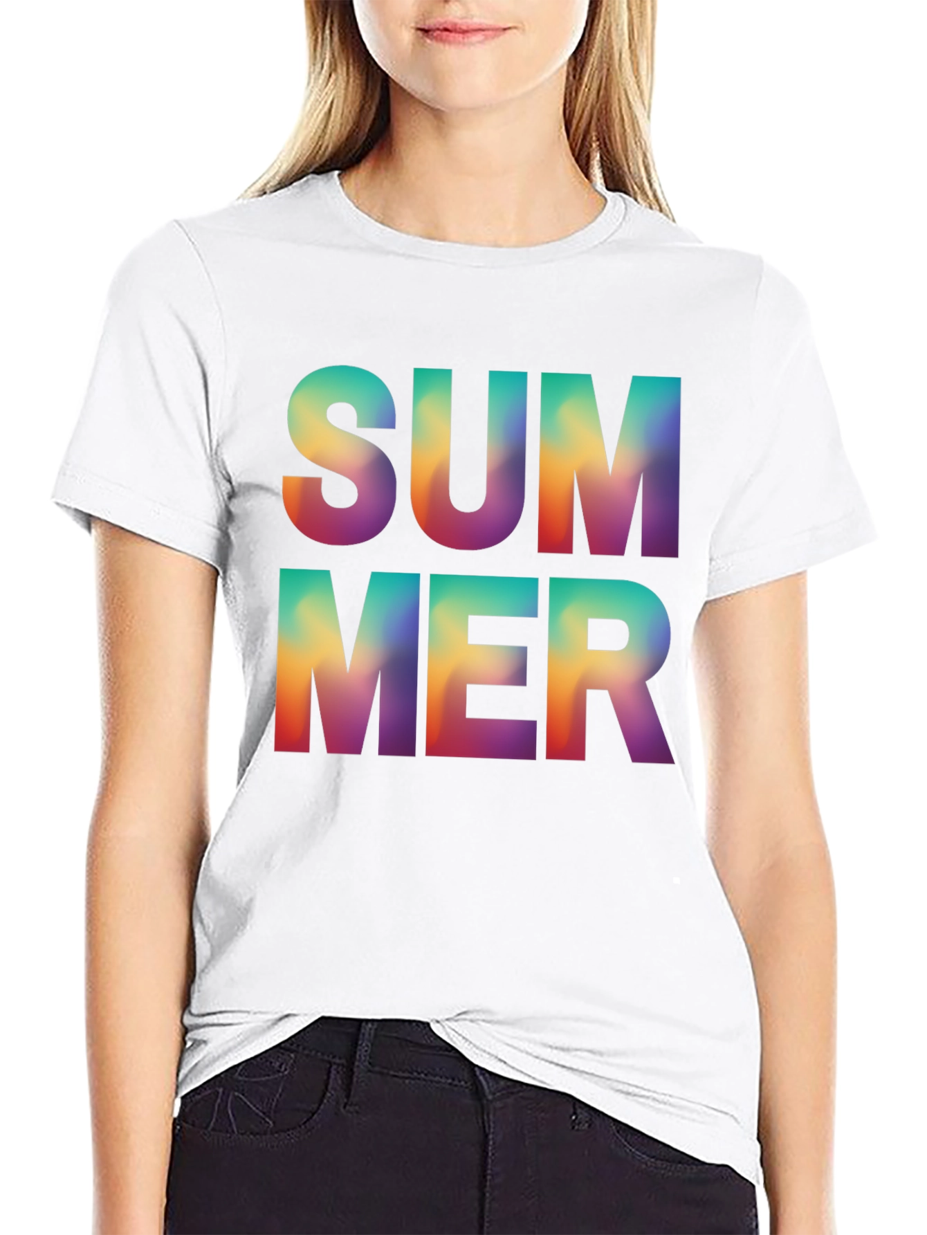 Summer Graphic Tee - Stylish Gradient Design