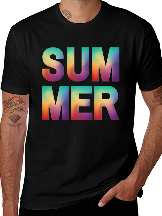 Summer Graphic Tee - Stylish Gradient Design