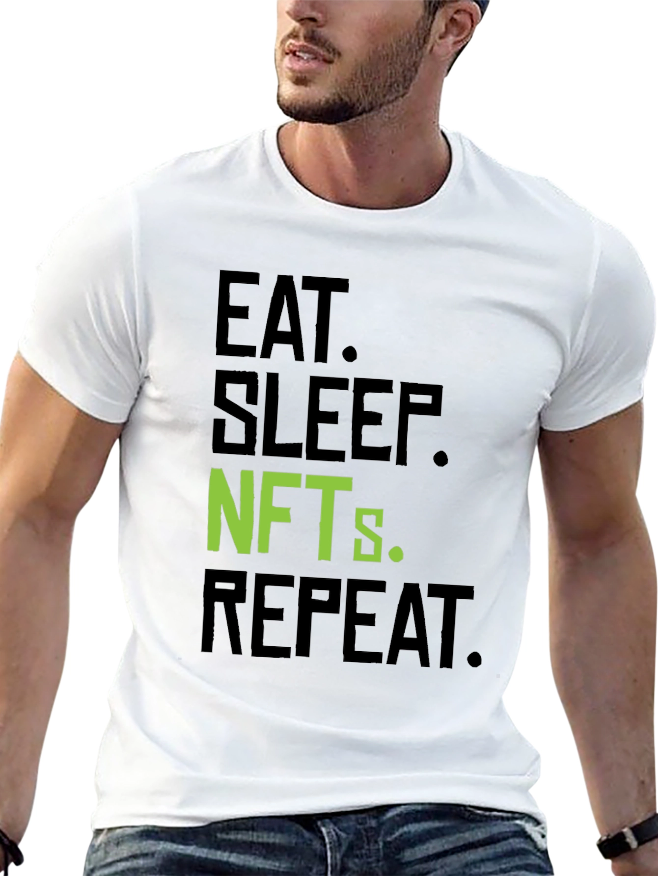Eat Sleep NFTs Repeat Black T-Shirt