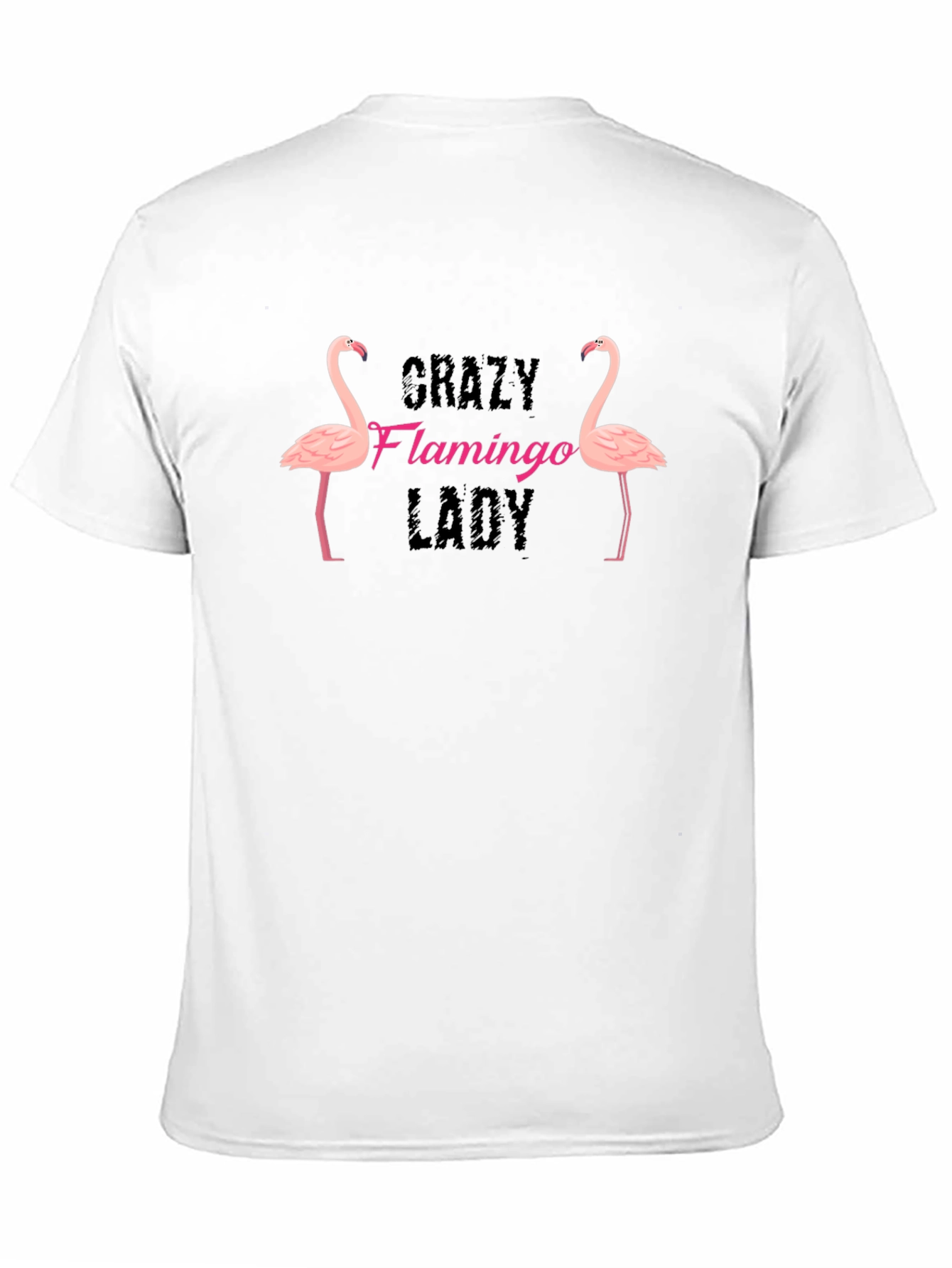 Crazy Flamingo Lady Graphic T-Shirt