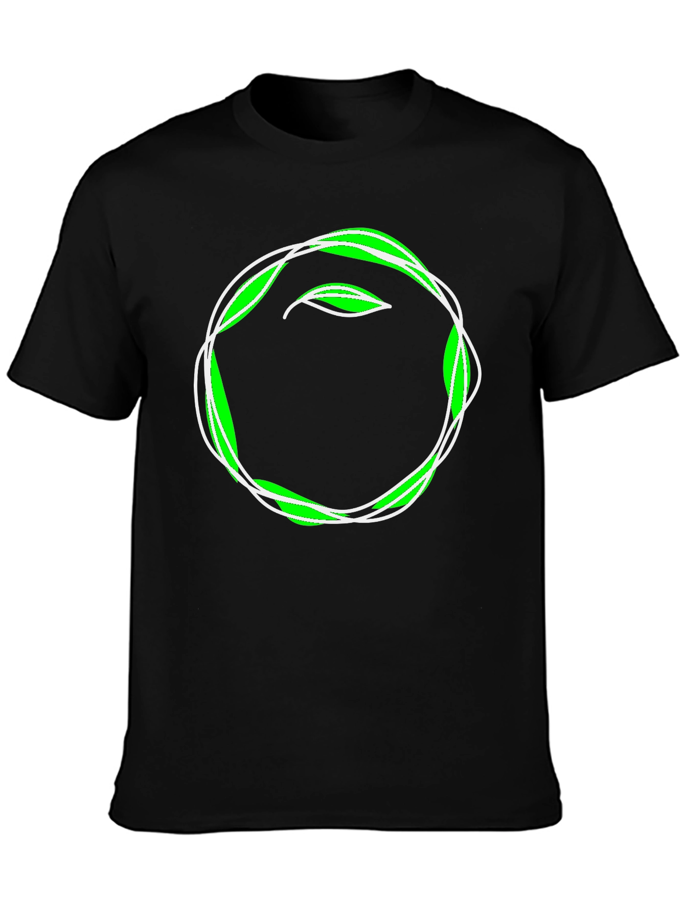 Leaf Circle Graphic Tee - Eco-Friendly Style