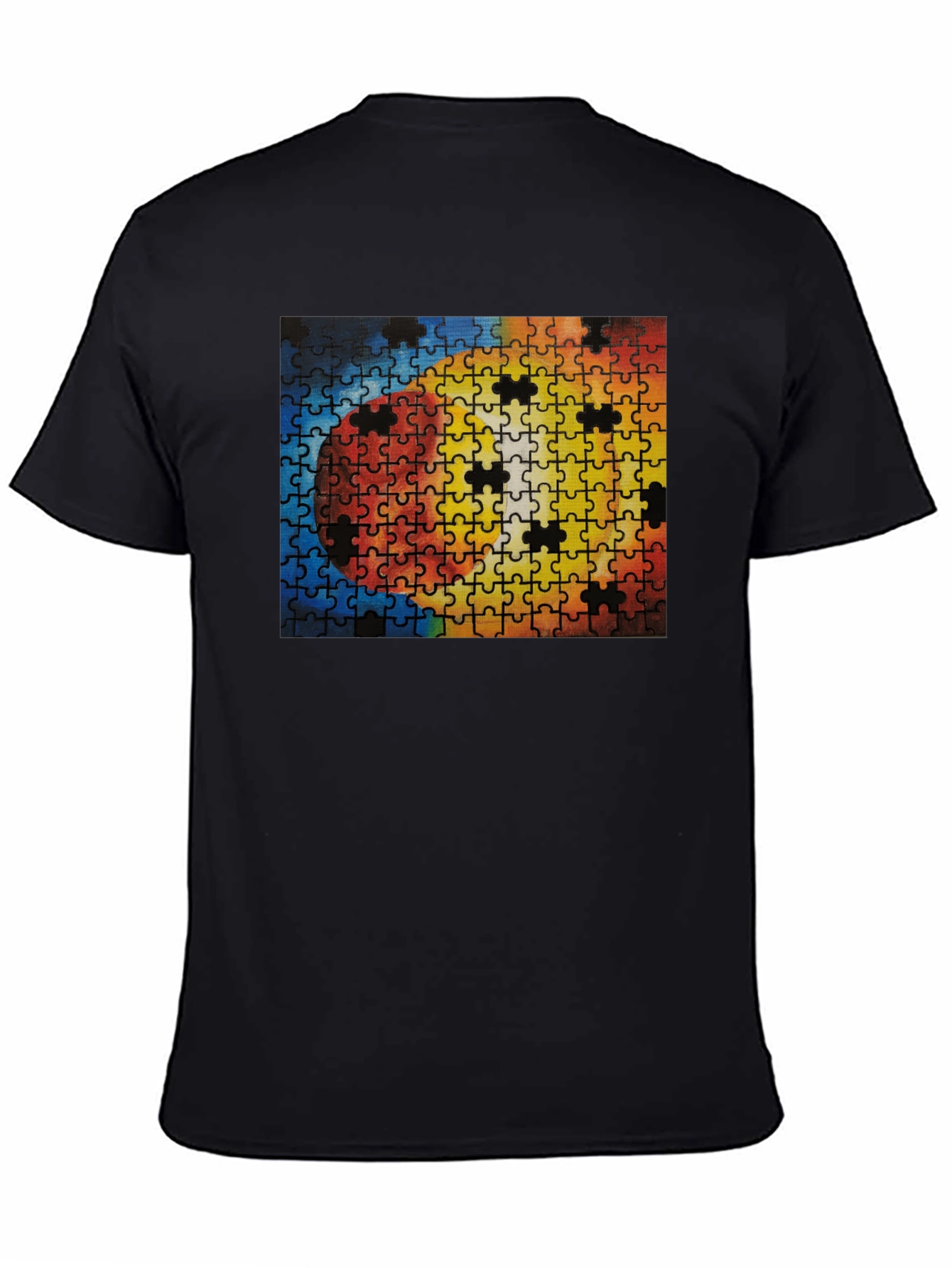 Puzzle Print Tee - Unique Design
