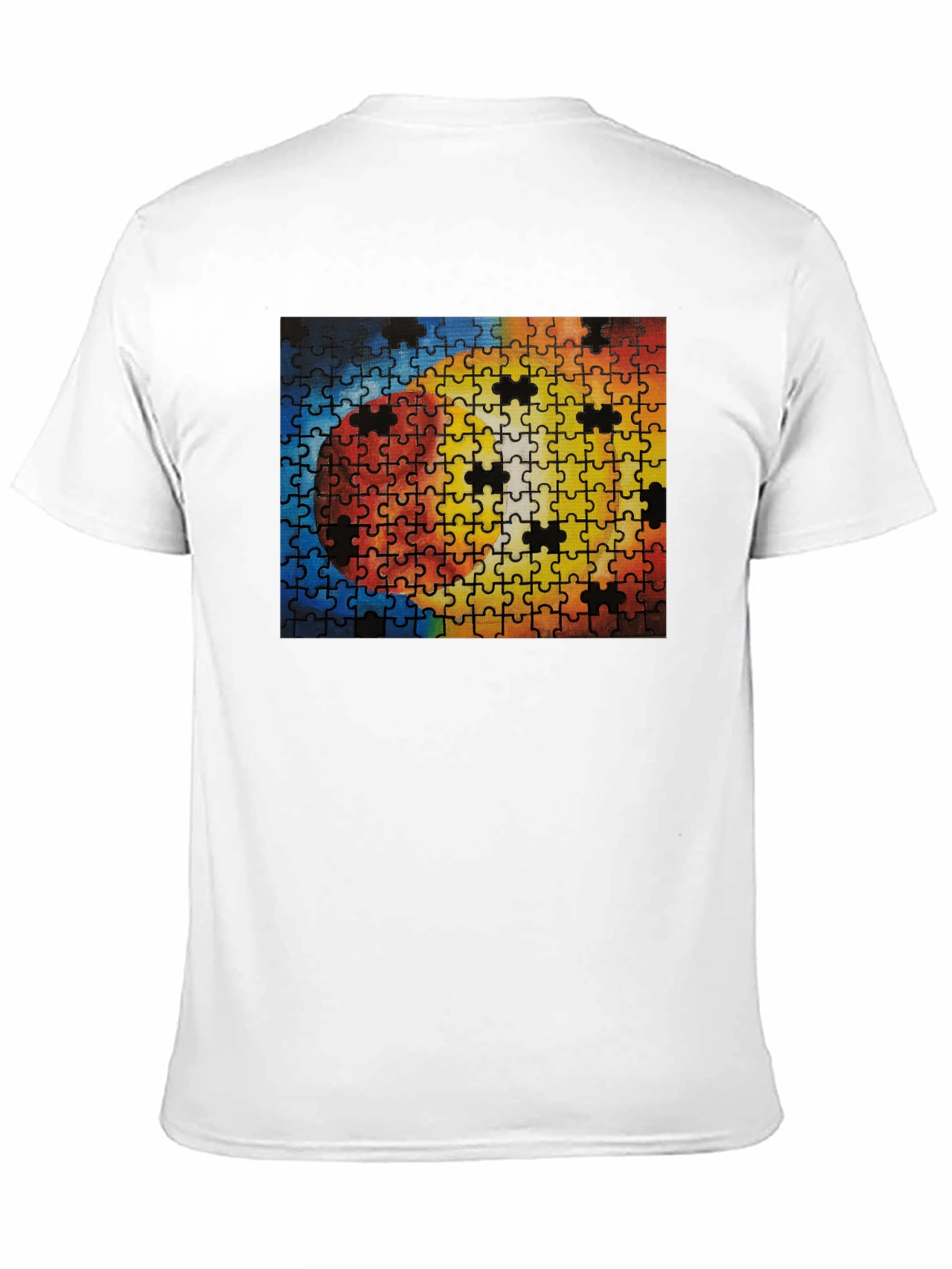 Puzzle Print Tee - Unique Design