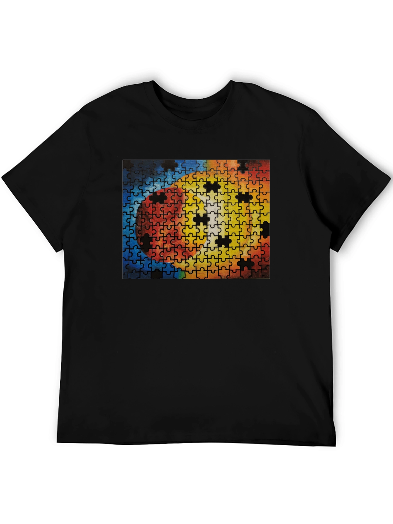 Puzzle Print Tee - Unique Design