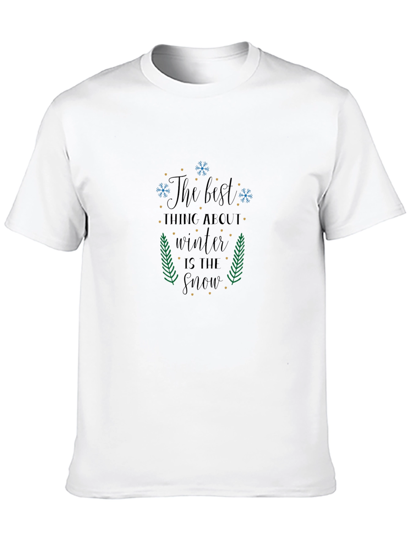 Winter Snow Graphic Tee - Unisex Black T-Shirt