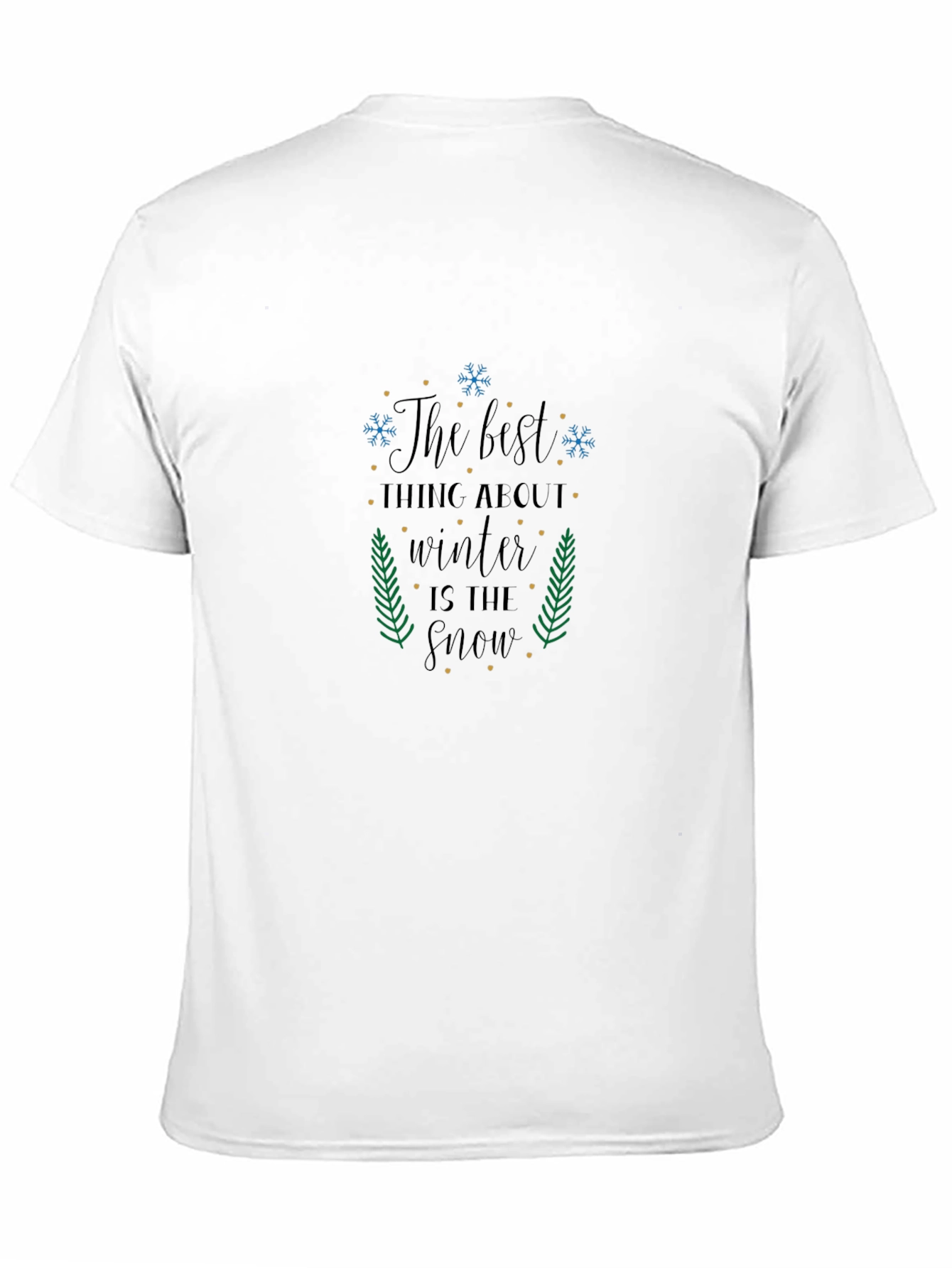 Winter Snow Graphic Tee - Unisex Black T-Shirt