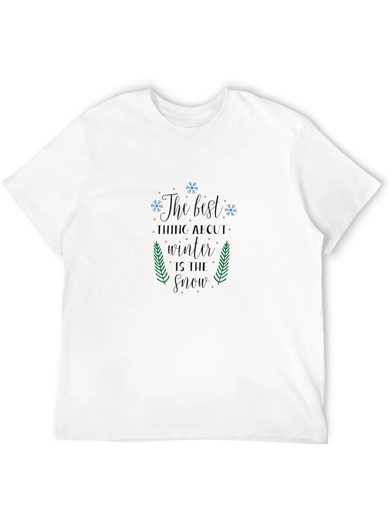 Winter Snow Graphic Tee - Unisex Black T-Shirt