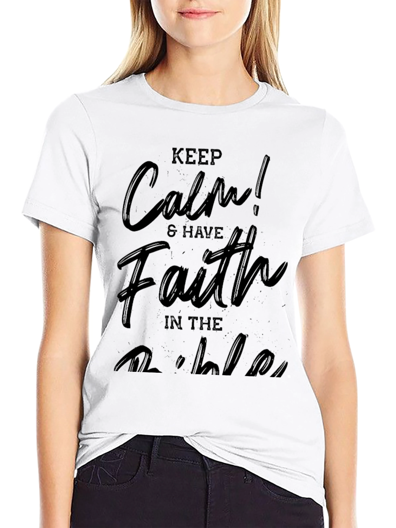 Keep Calm and Have Faith Black T-Shirt