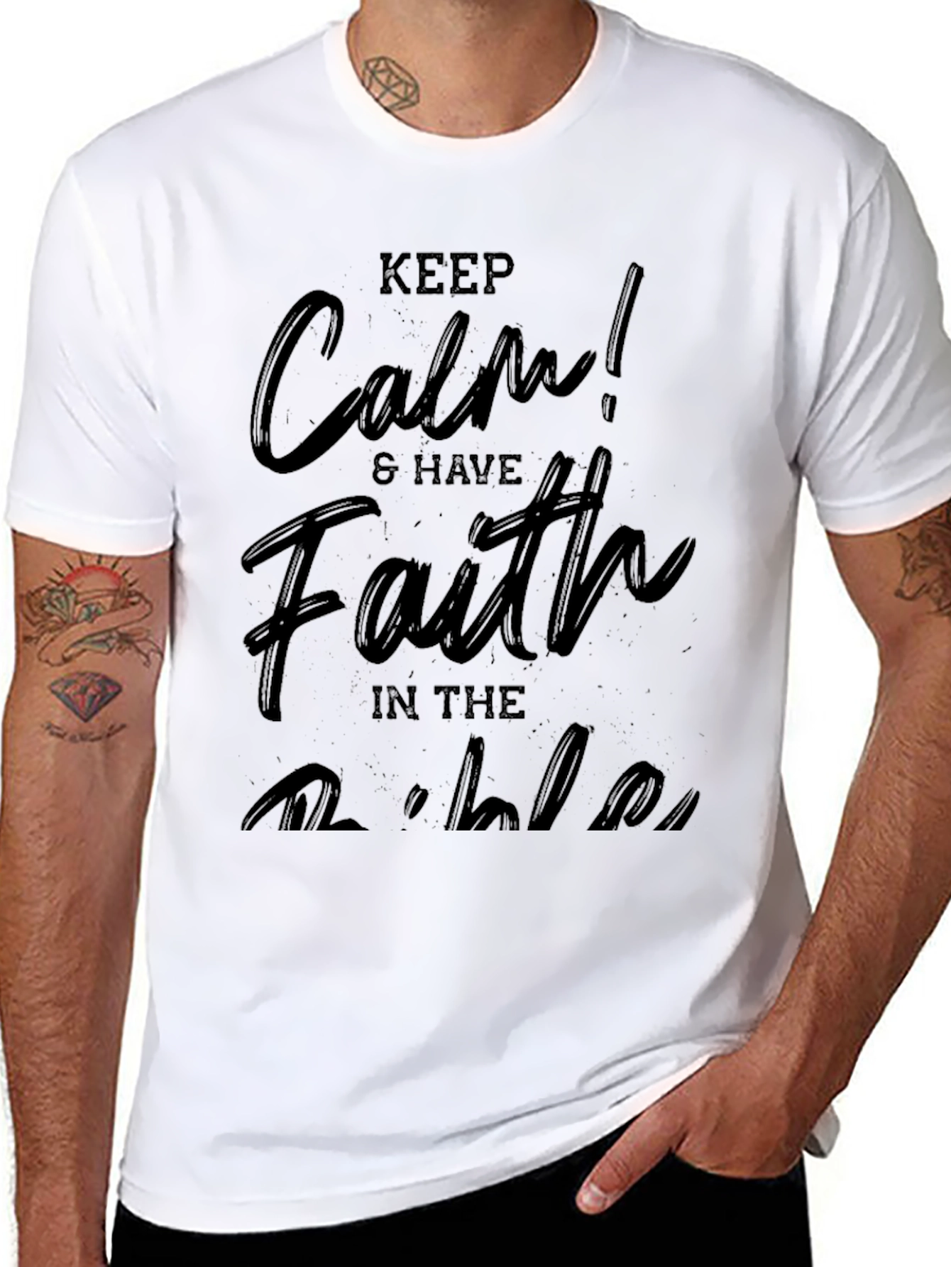 Keep Calm and Have Faith Black T-Shirt