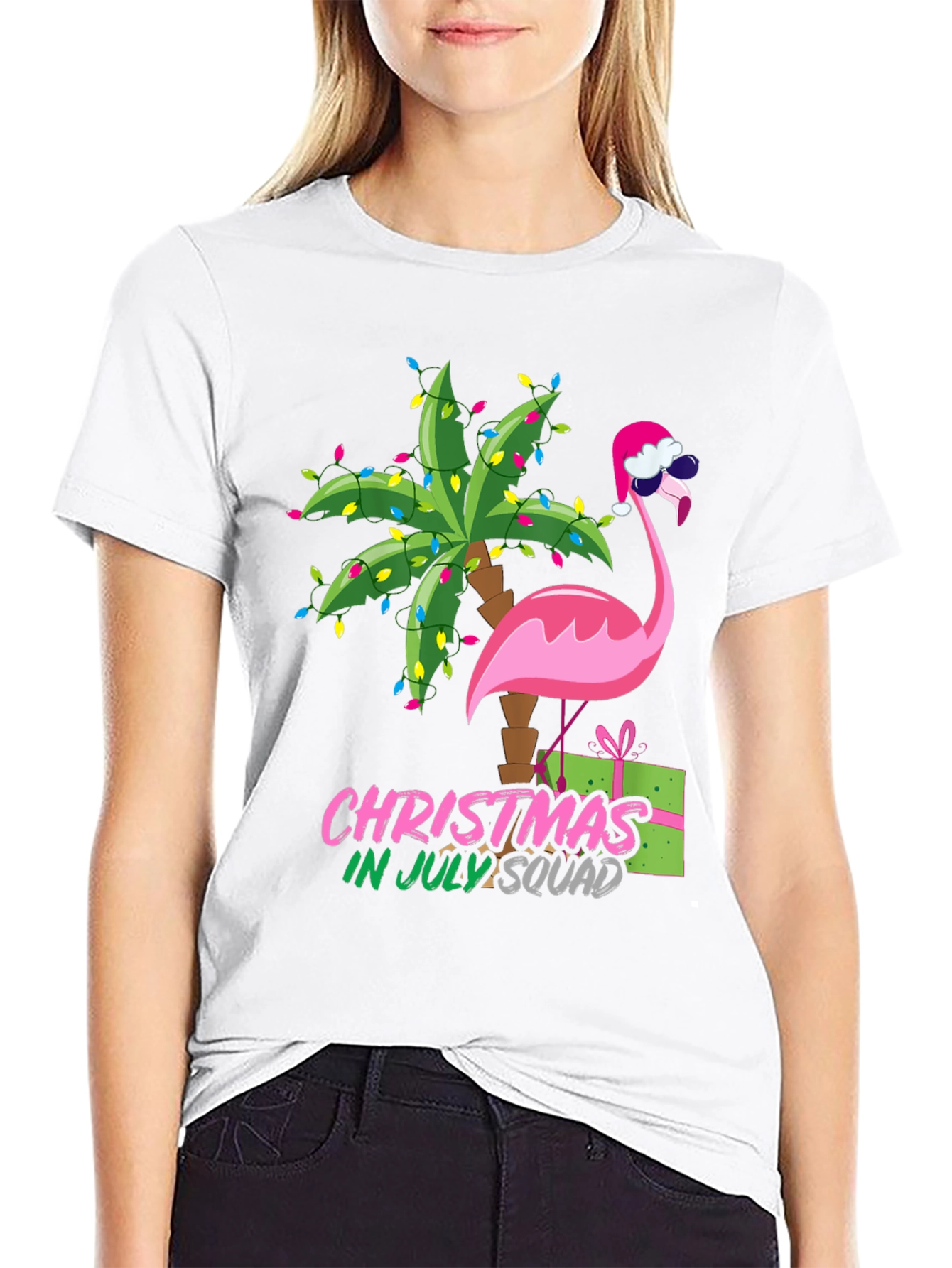 Christmas in July Flamingo Squad T-Shirt