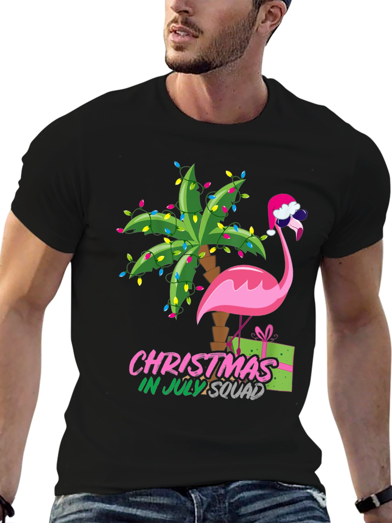 Christmas in July Flamingo Squad T-Shirt