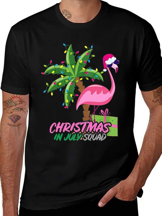Christmas in July Flamingo Squad T-Shirt