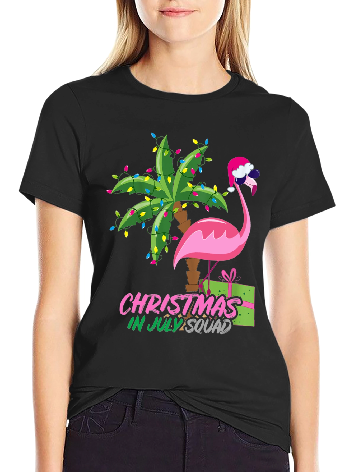 Christmas in July Flamingo Squad T-Shirt