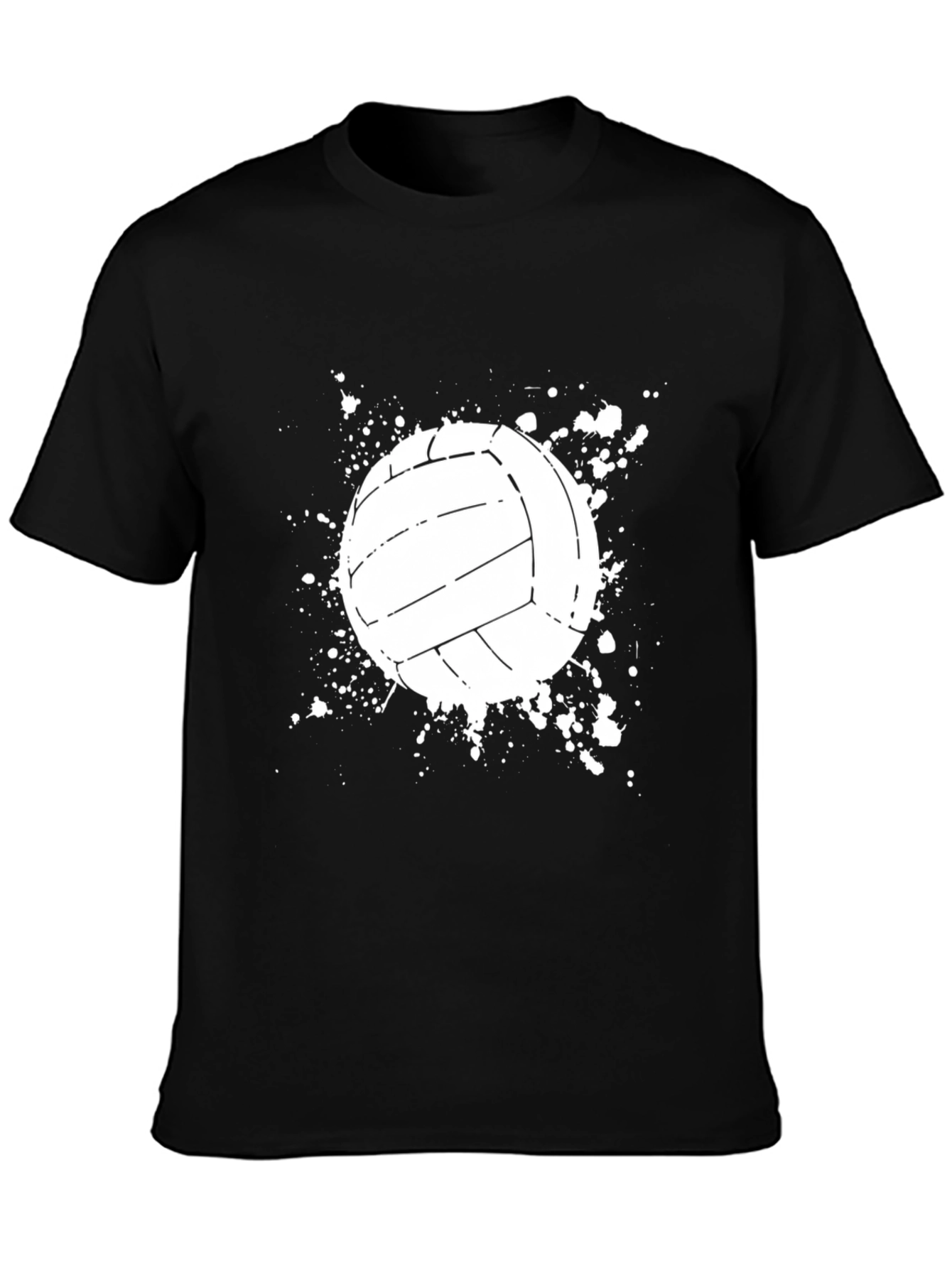 Volleyball Splash Graphic Tee - Black