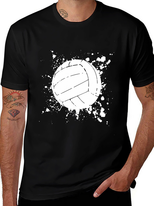 Volleyball Splash Graphic Tee - Black