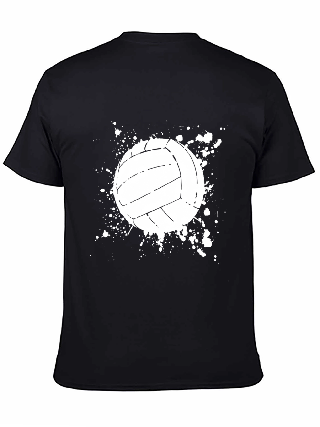 Volleyball Splash Graphic Tee - Black
