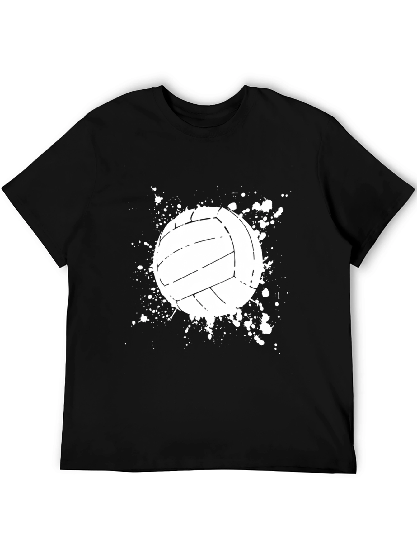 Volleyball Splash Graphic Tee - Black
