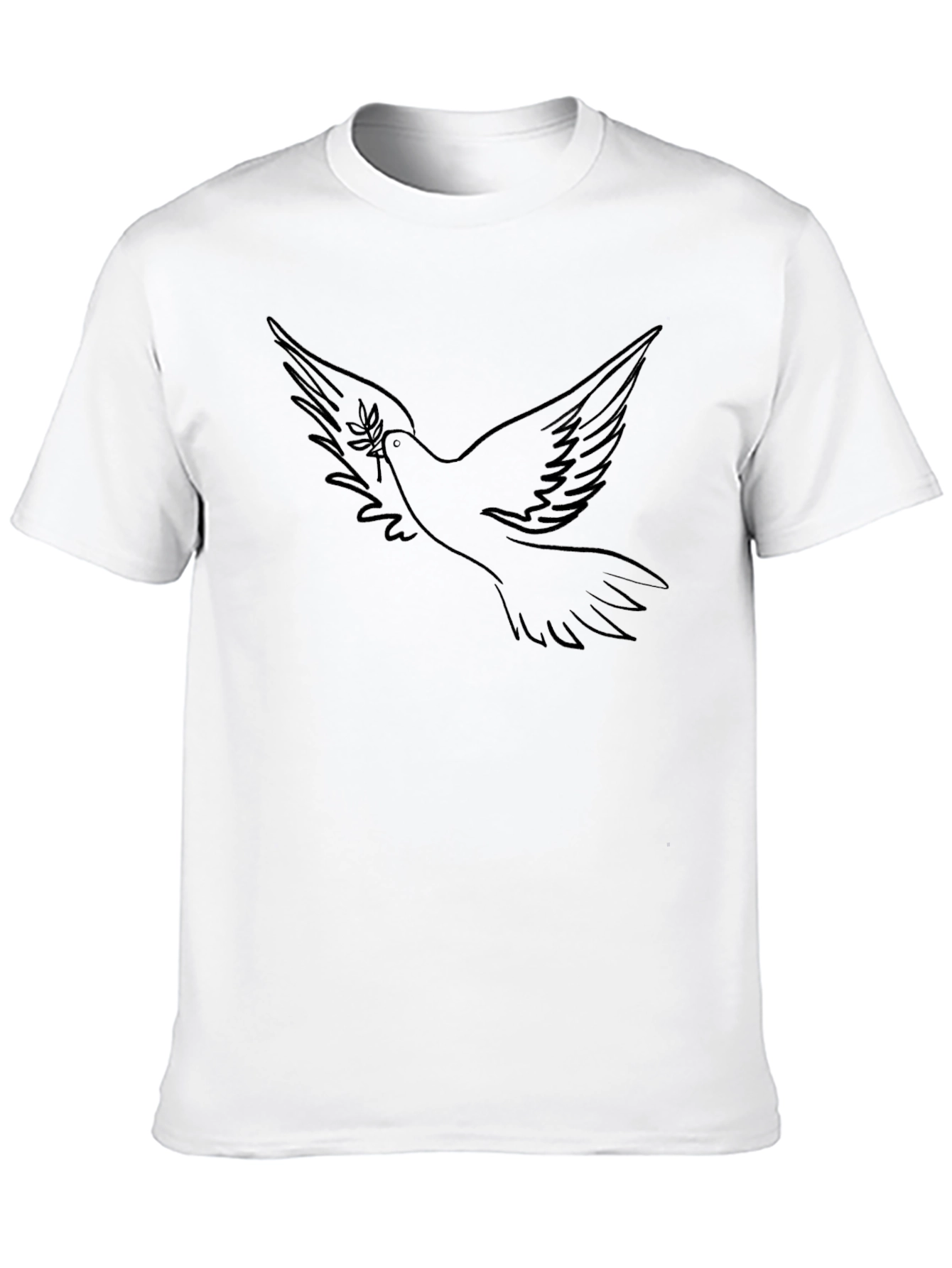 Dove Olive Branch Graphic Black T-Shirt