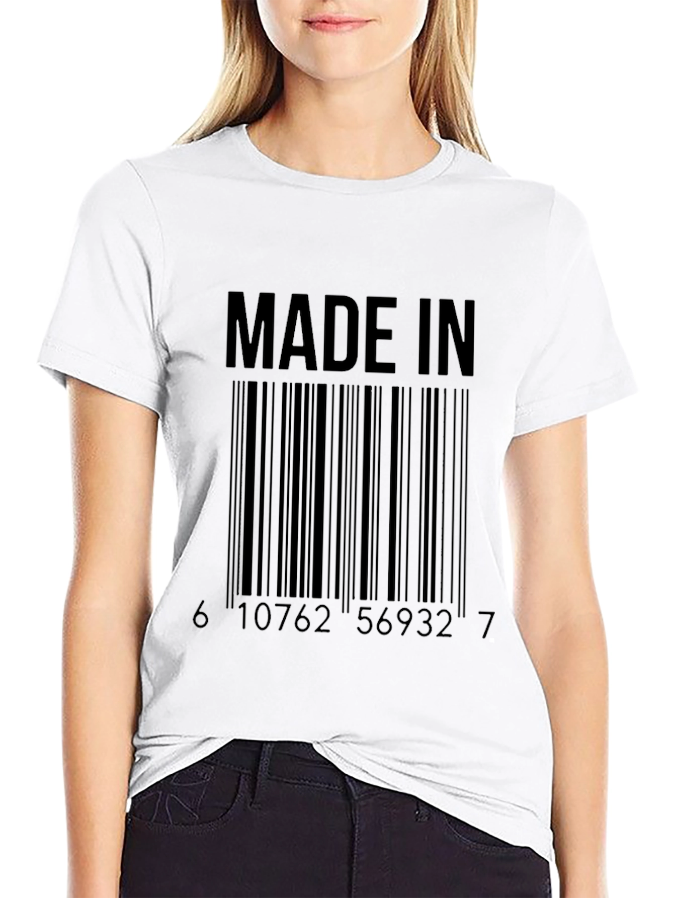 Made In Barcode Graphic Tee