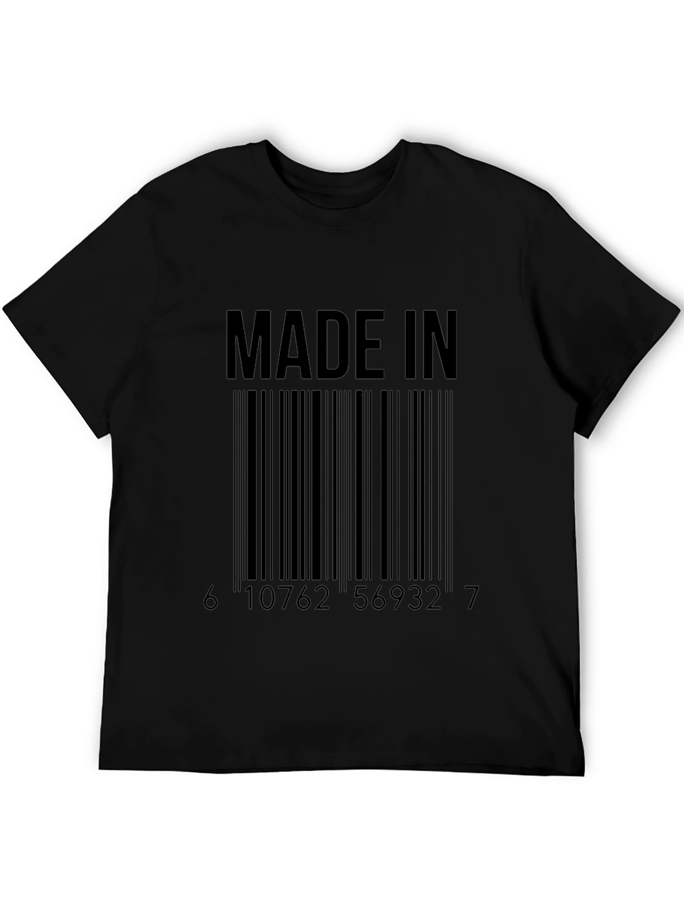 Made In Barcode Graphic Tee