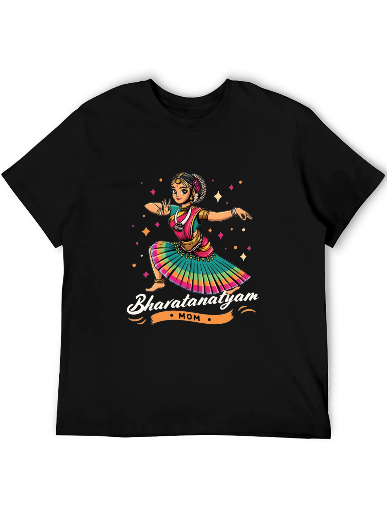 Bharatnatyam Mom Black T-Shirt