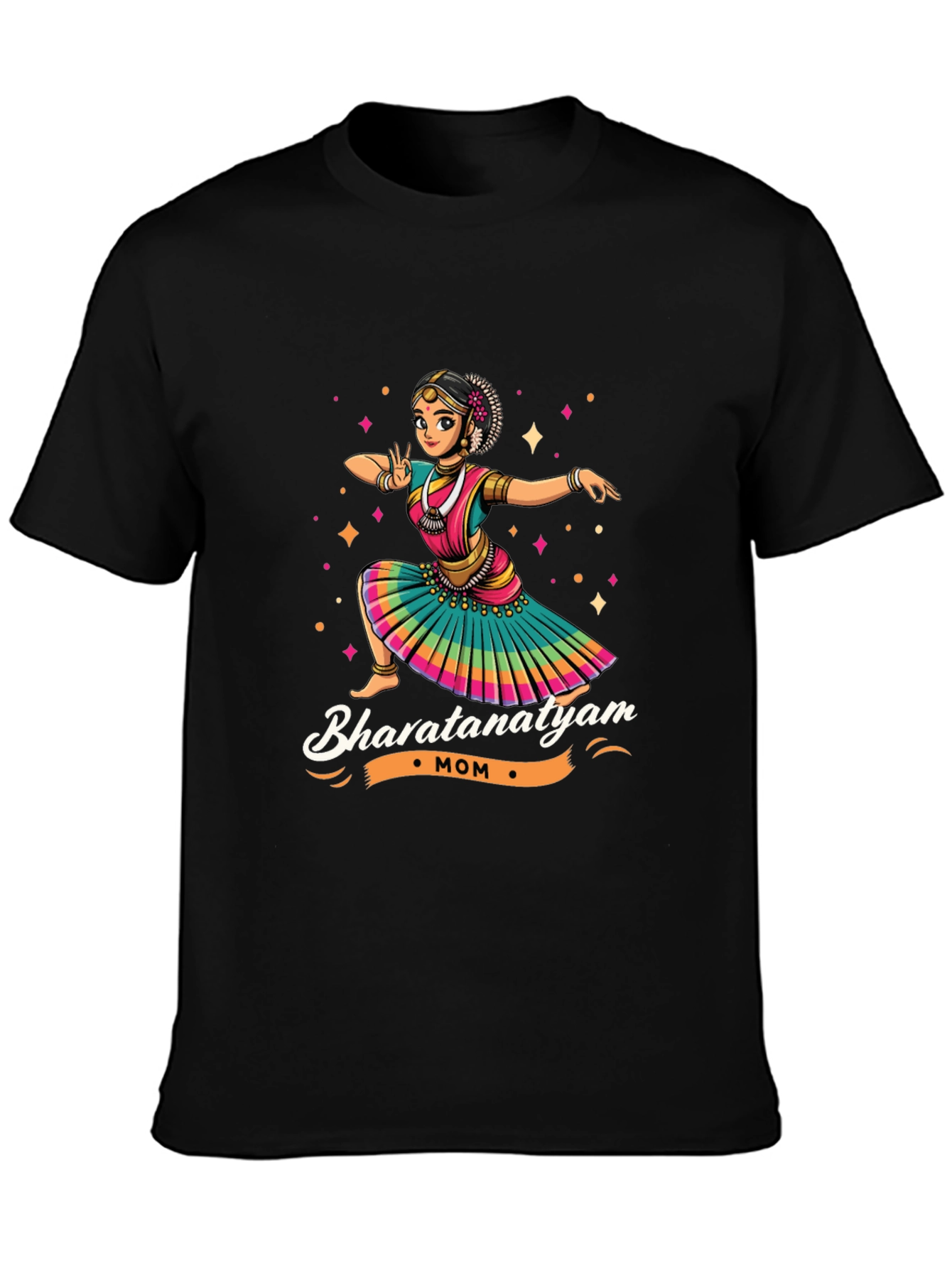 Bharatnatyam Mom Black T-Shirt