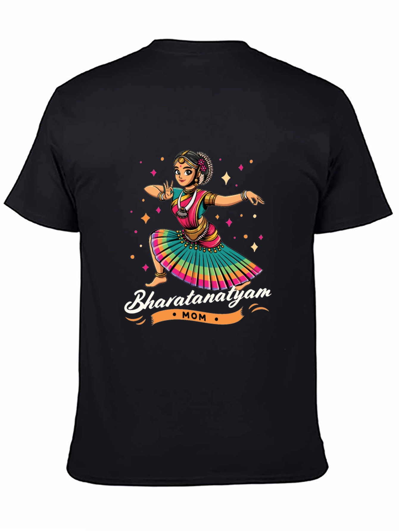 Bharatnatyam Mom Black T-Shirt