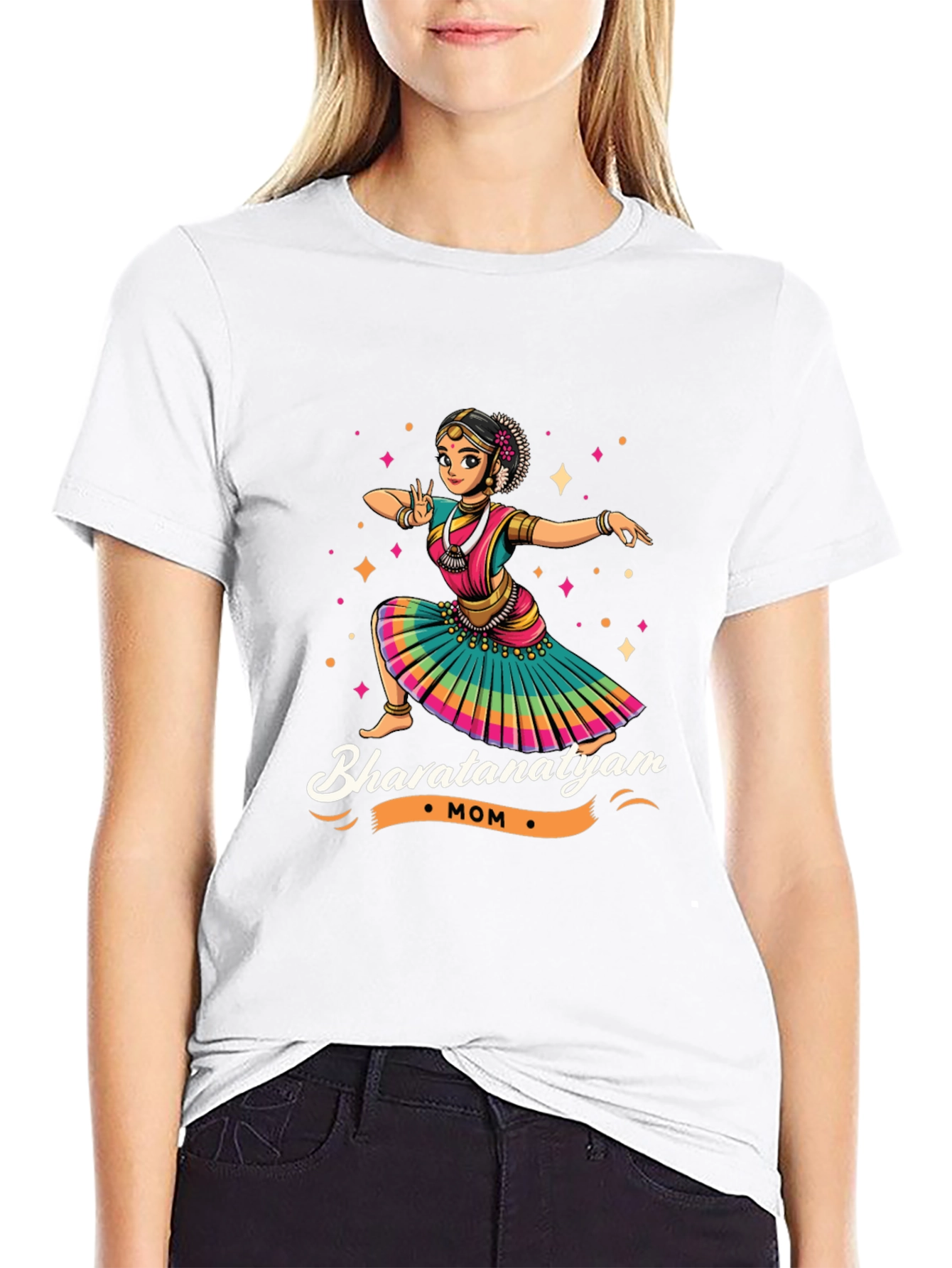 Bharatnatyam Mom Black T-Shirt