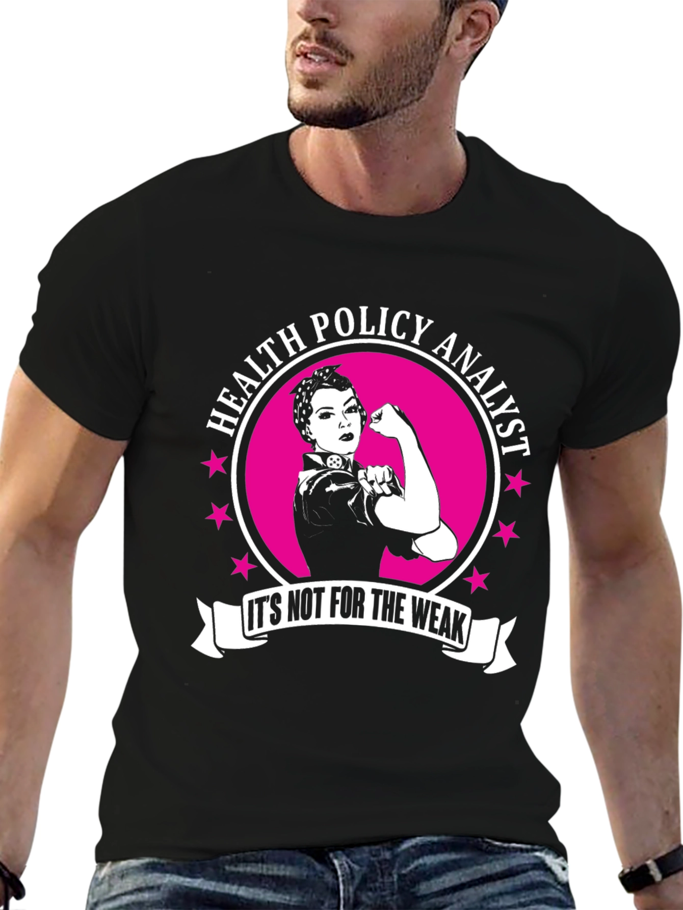 Health Policy Analyst T-Shirt - Rosie the Riveter Style!