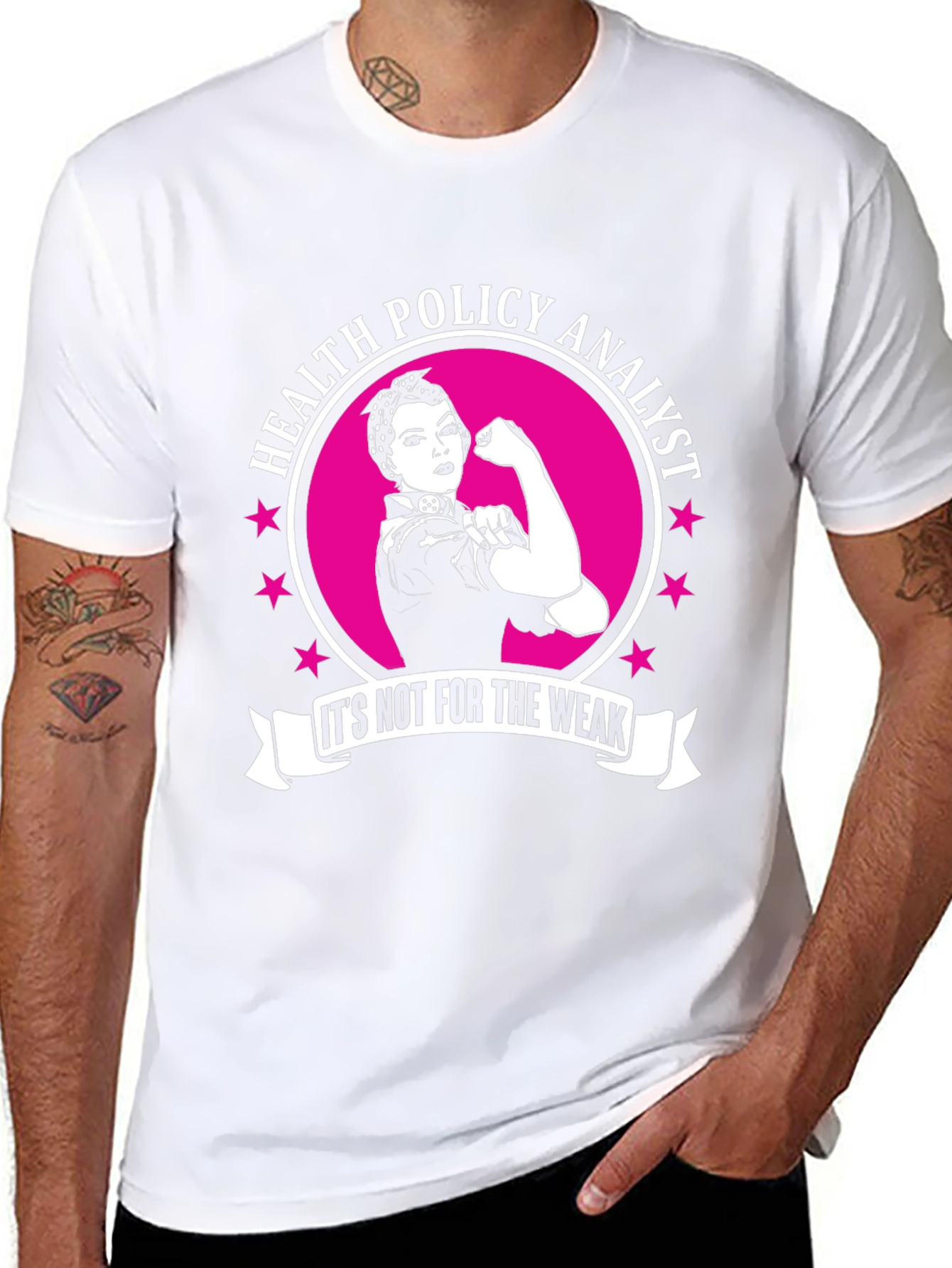 Health Policy Analyst T-Shirt - Rosie the Riveter Style!