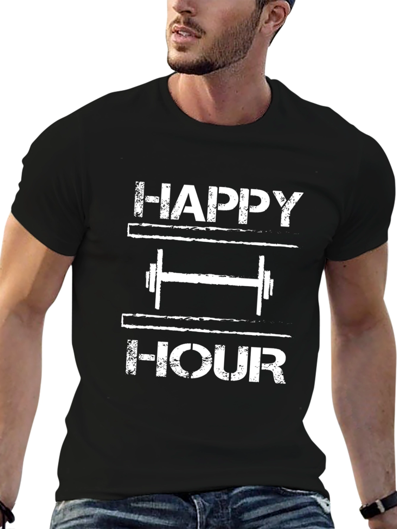 Happy Hour Gym Black T-Shirt