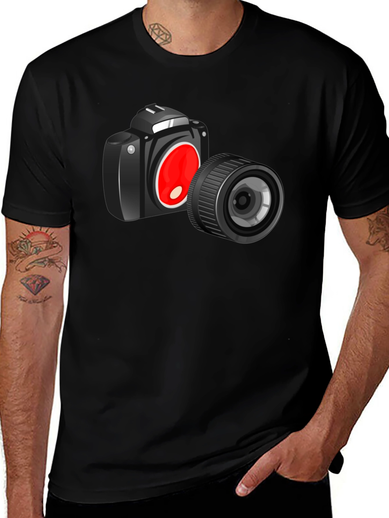 Camera Graphic Black T-Shirt