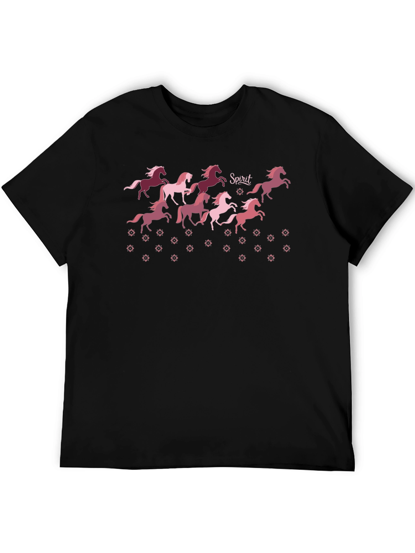 Spirit Horses Black Graphic Tee
