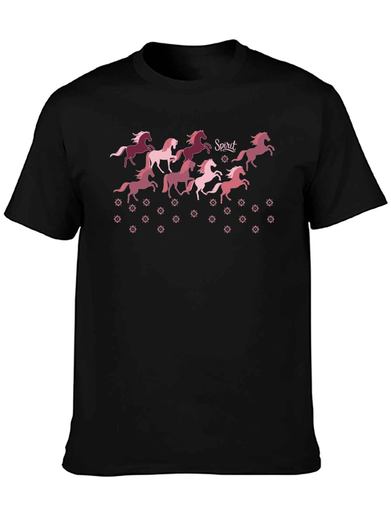 Spirit Horses Black Graphic Tee