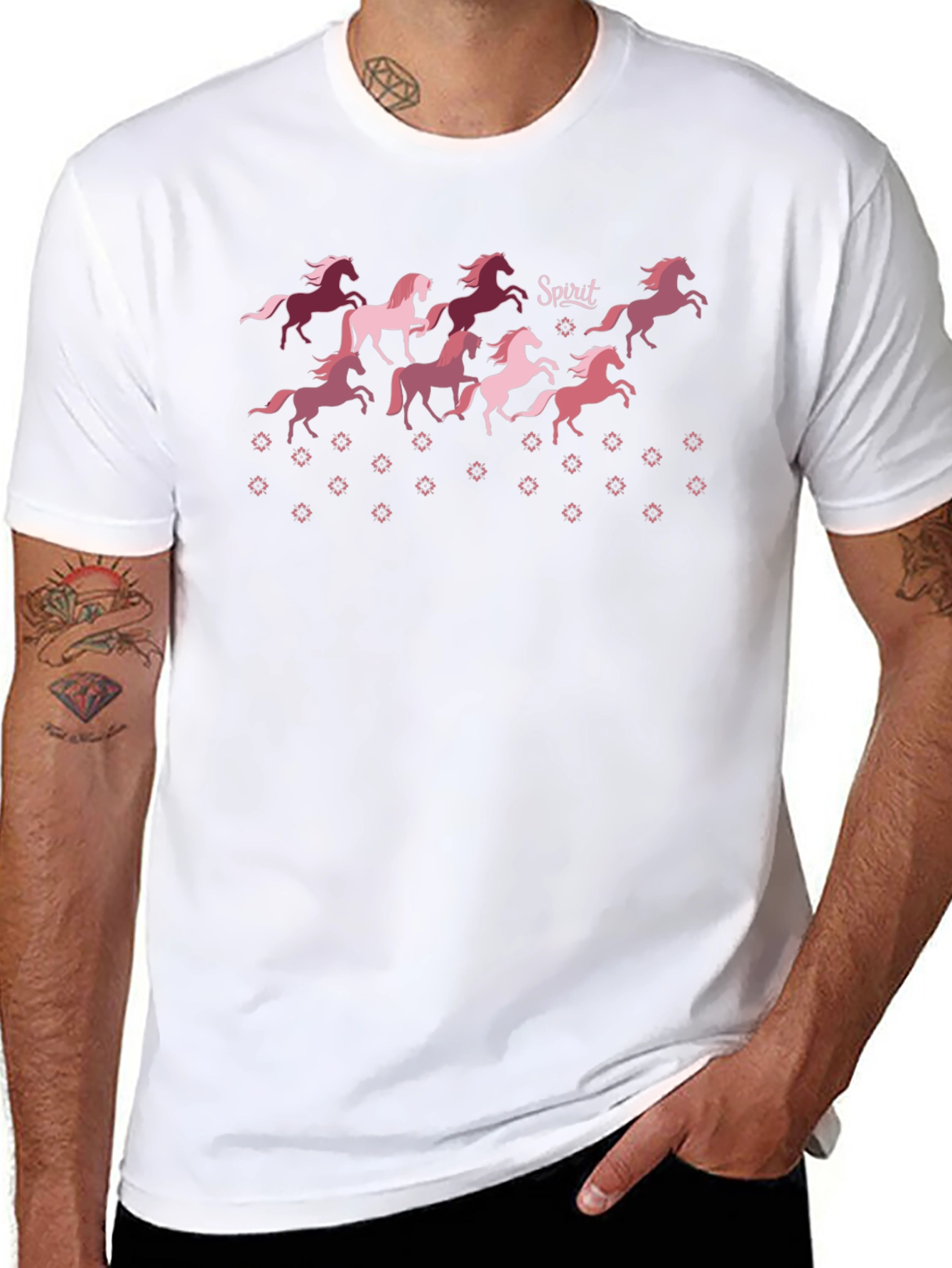 Spirit Horses Black Graphic Tee