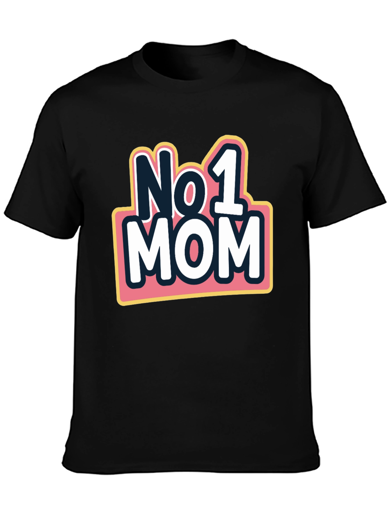 No. 1 Mom Graphic T-Shirt - Black