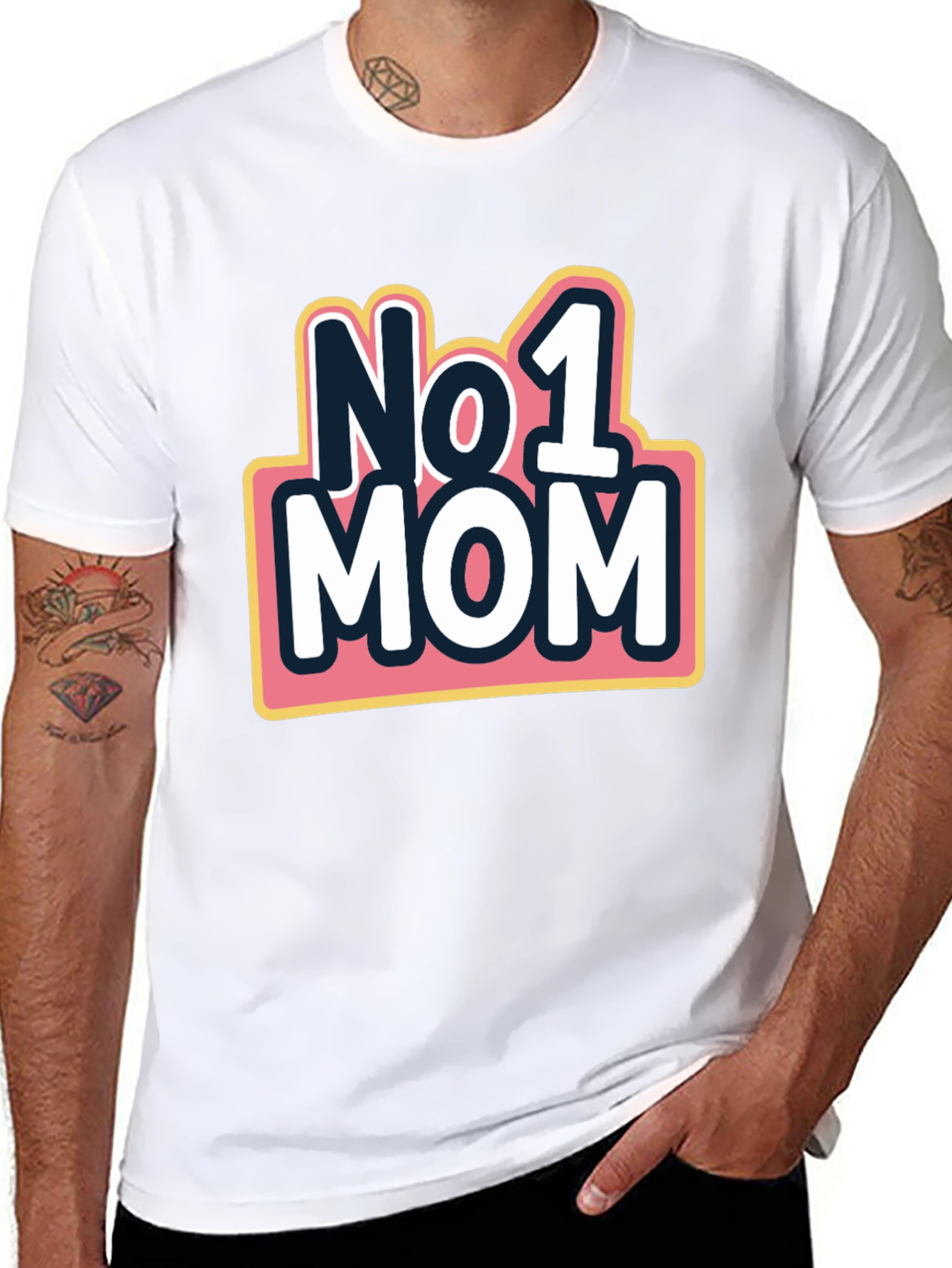 No. 1 Mom Graphic T-Shirt - Black