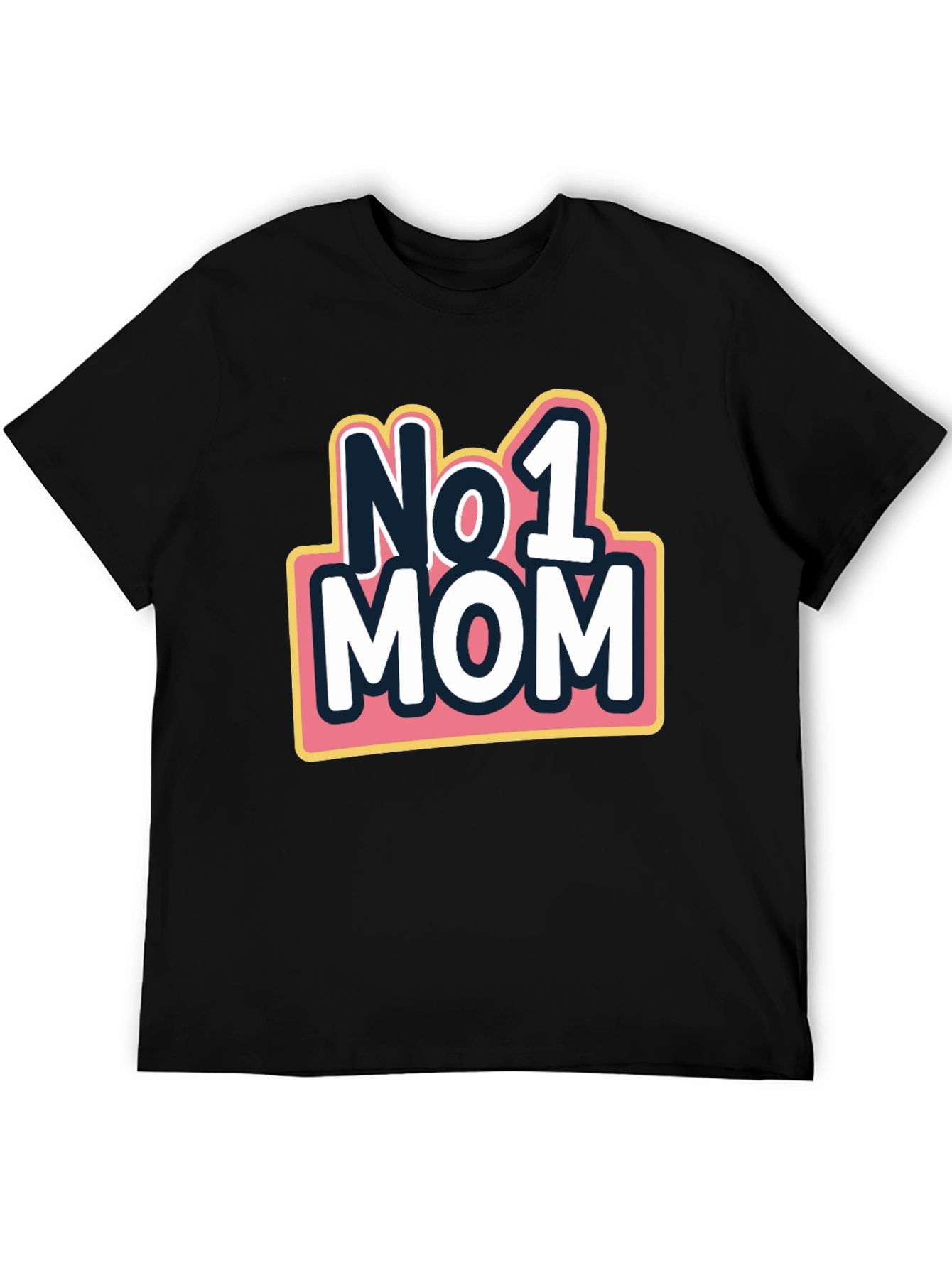 No. 1 Mom Graphic T-Shirt - Black