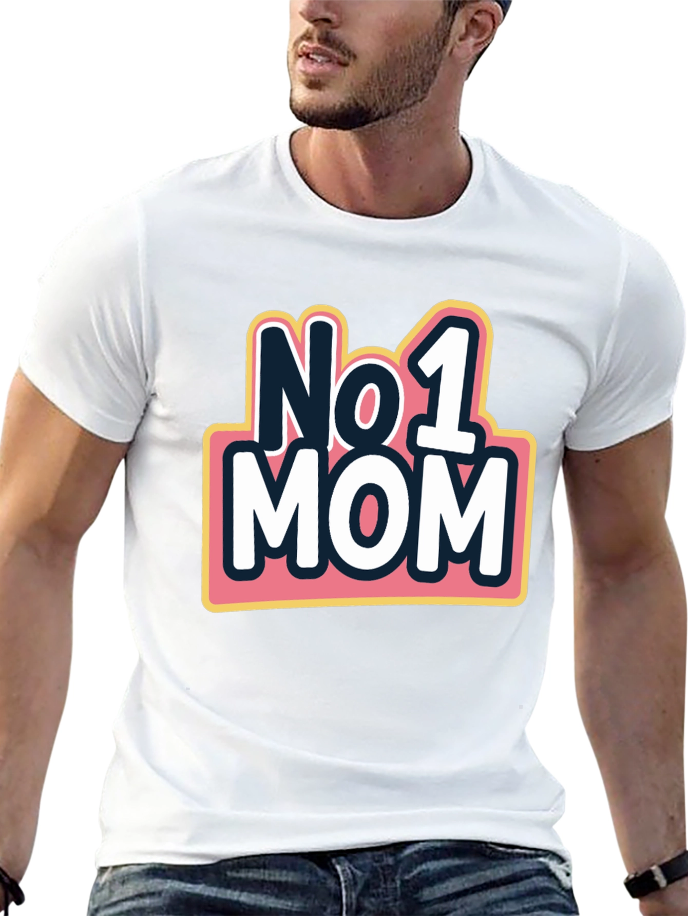 No. 1 Mom Graphic T-Shirt - Black