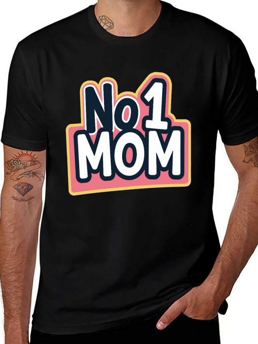 No. 1 Mom Graphic T-Shirt - Black