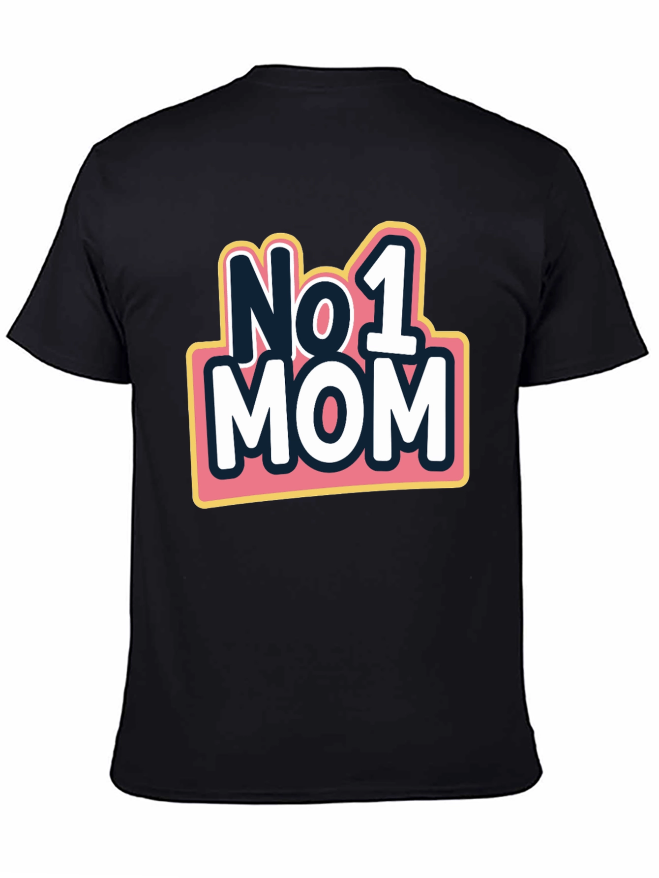 No. 1 Mom Graphic T-Shirt - Black