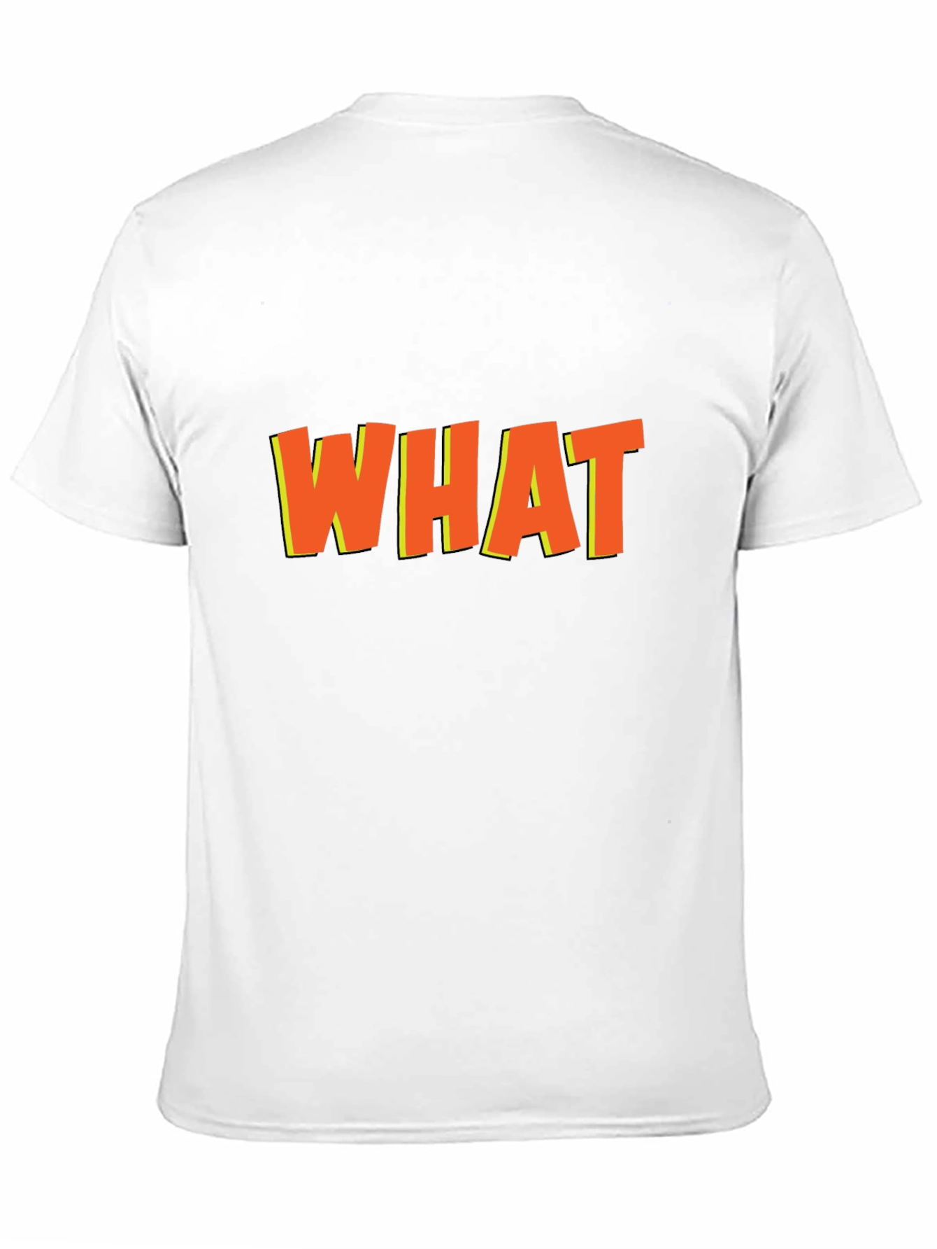 Bold WHAT Graphic Tee - Black Casual T-Shirt