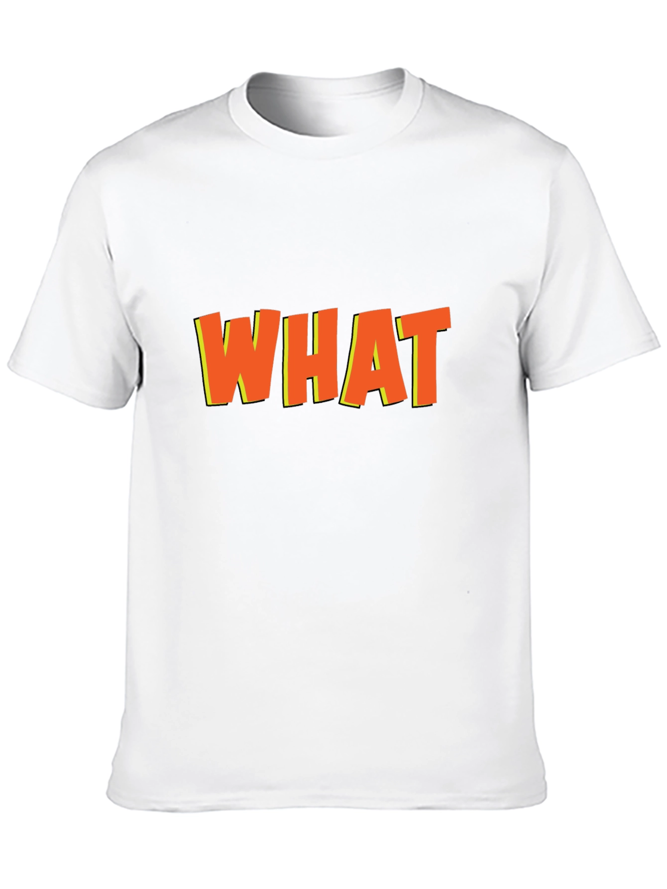 Bold WHAT Graphic Tee - Black Casual T-Shirt