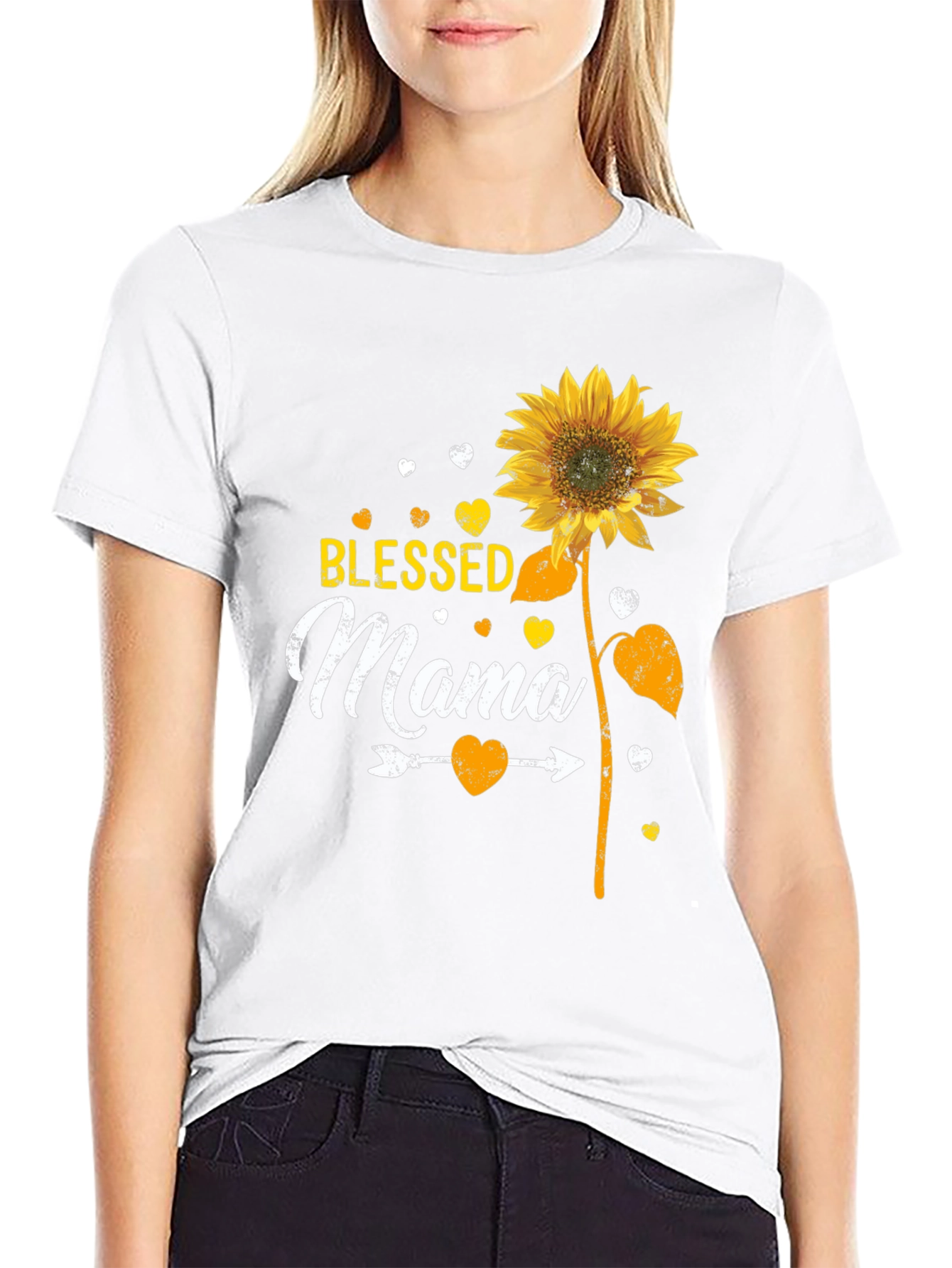Blessed Mama Sunflower Graphic Tee