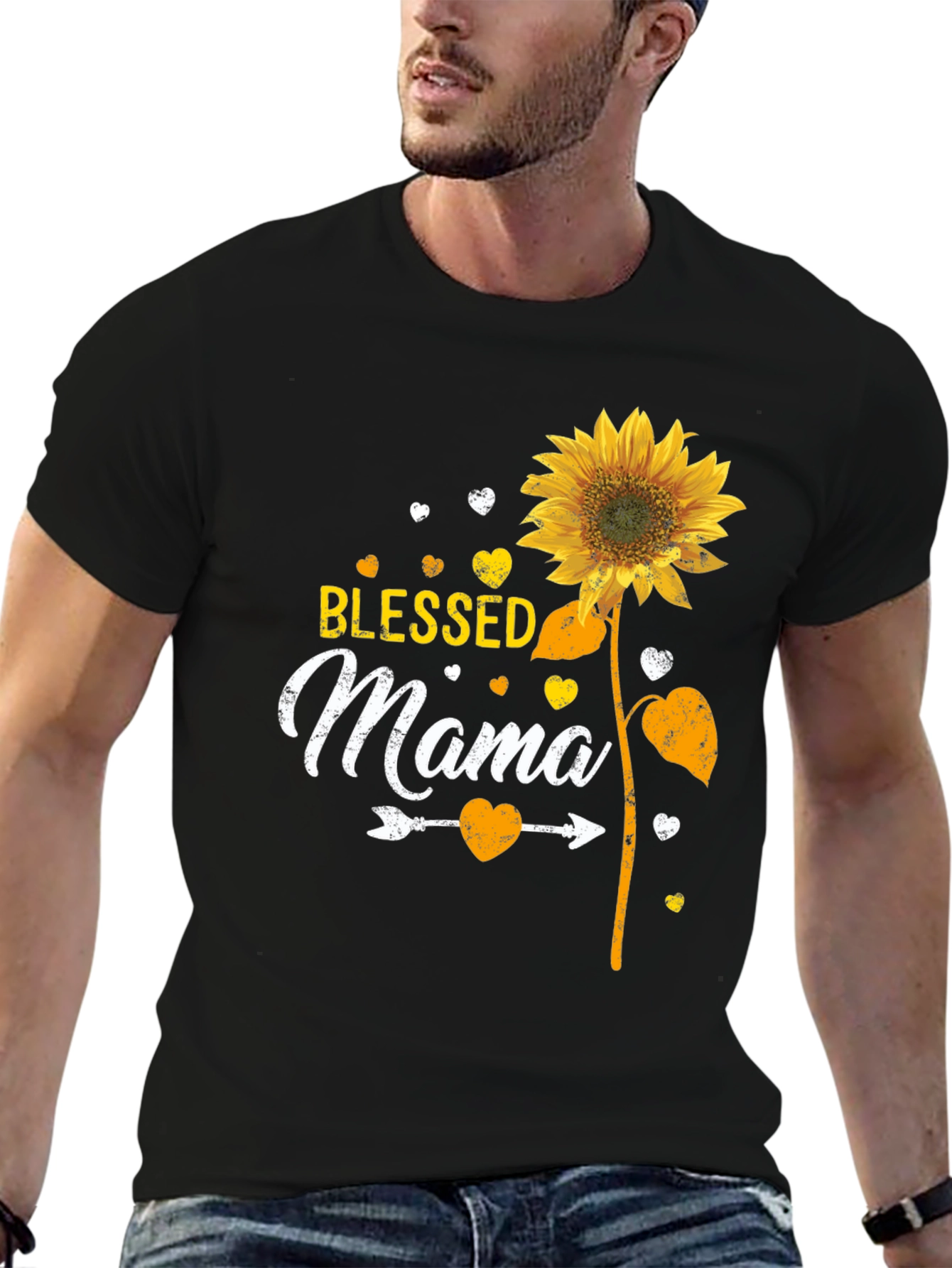 Blessed Mama Sunflower Graphic Tee