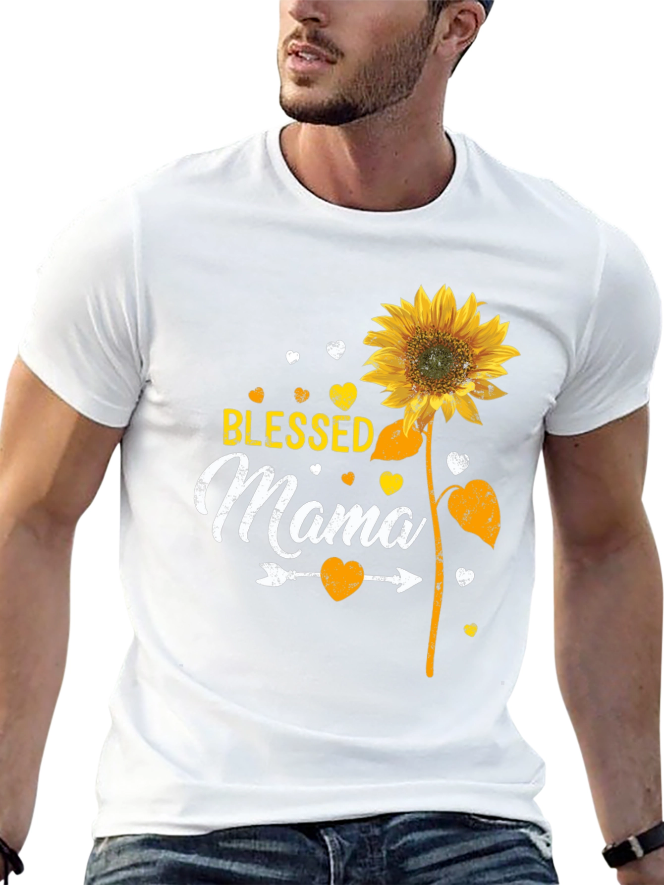 Blessed Mama Sunflower Graphic Tee