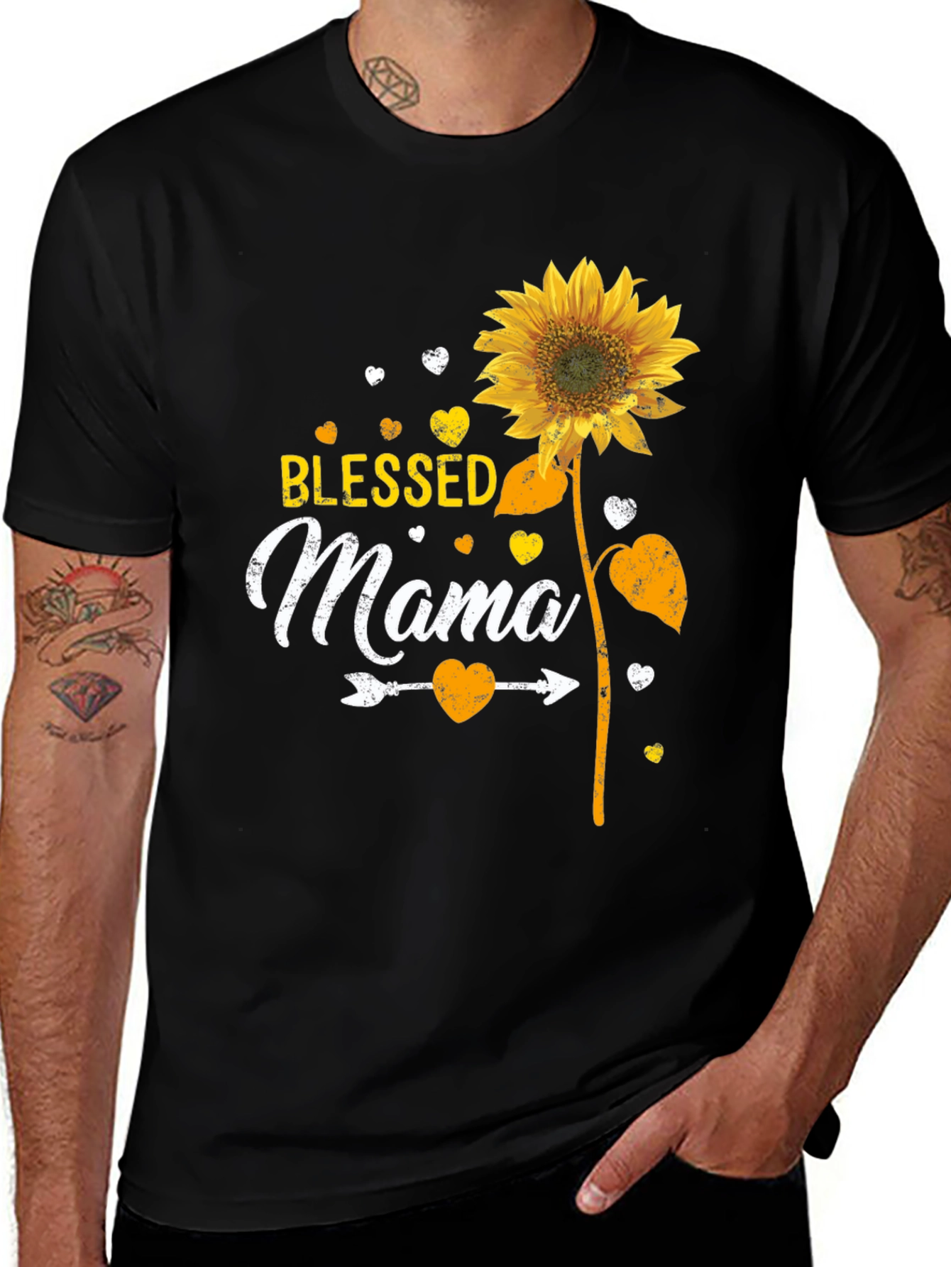 Blessed Mama Sunflower Graphic Tee